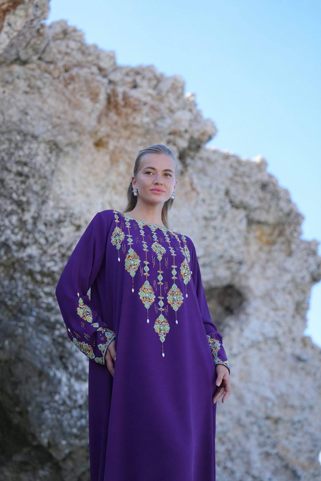 Turquoise Rain Kaftan