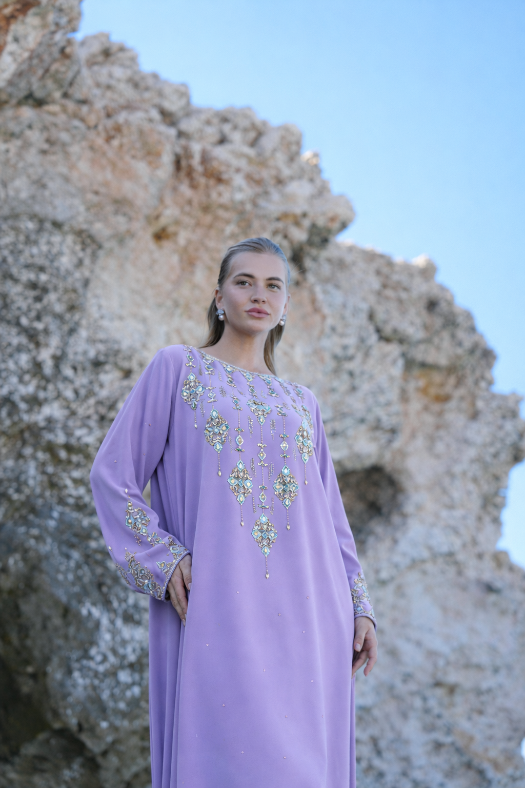 Turquoise Rain Kaftan