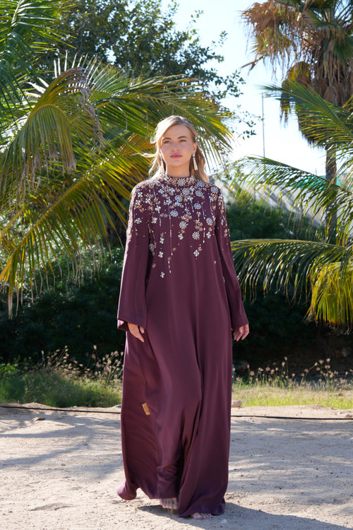 Embellished high-neck